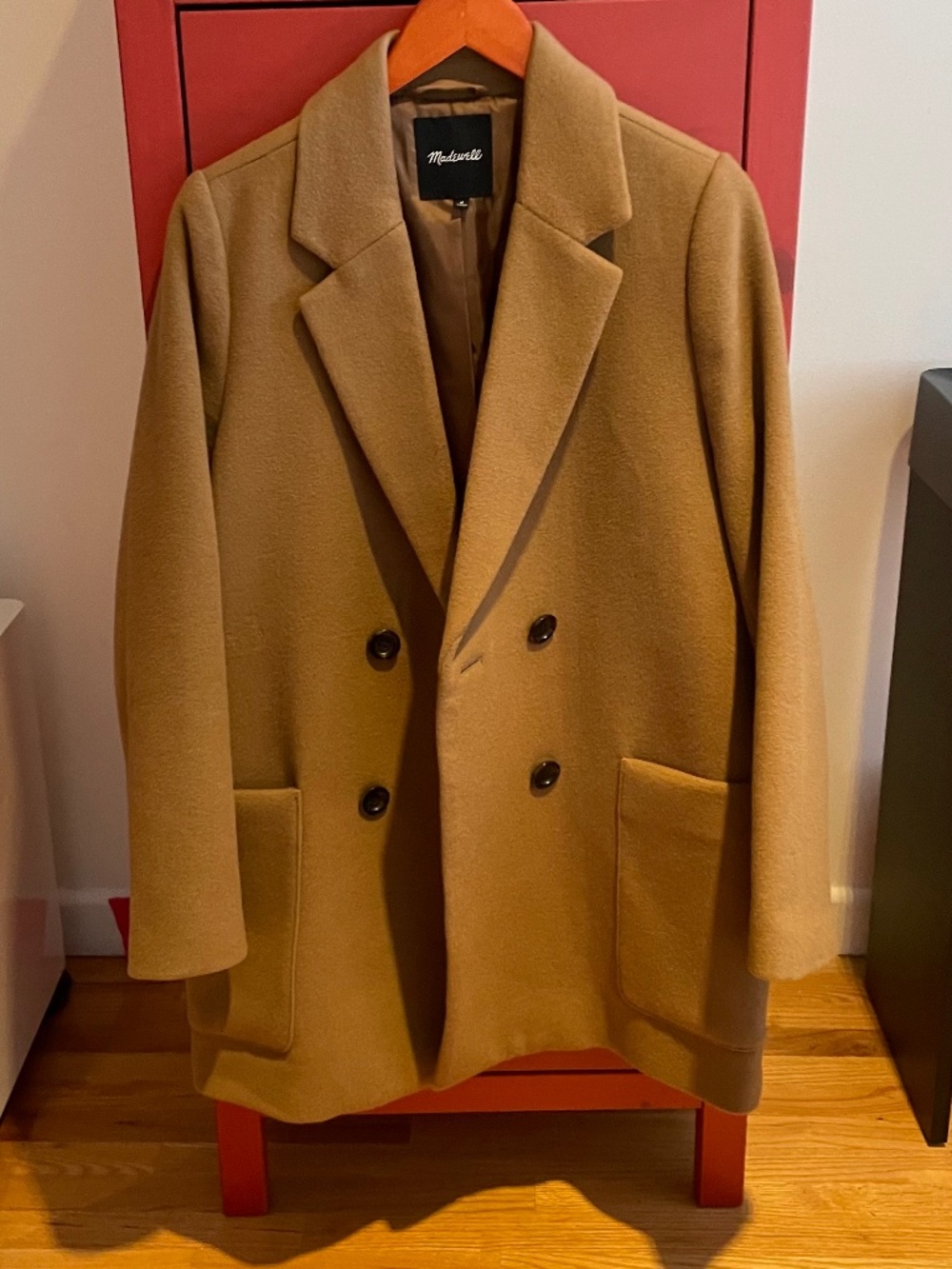 Madewell Hollis Double-Breasted Coat Size Medium